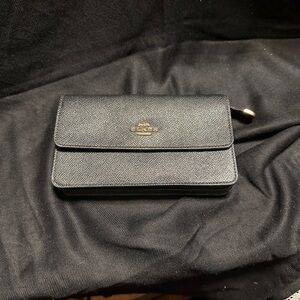 Coach Black Textured Wallet